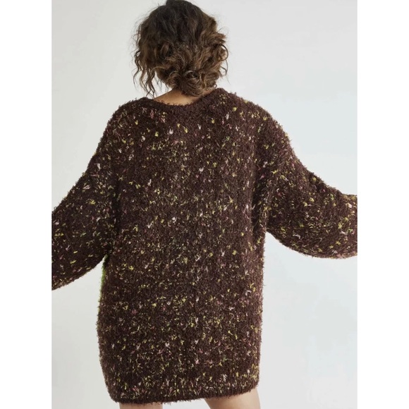 New Free People Color Me Cozy Sweater Oversized - Picture 2 of 6